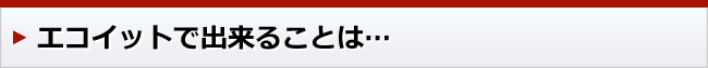 エコイットで出来ることは…